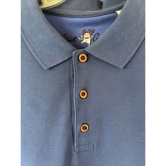 Robert Graham Blue Polo Embroidered Devil Shirt Size XL‎ Classic Fit - Picture 4 of 7